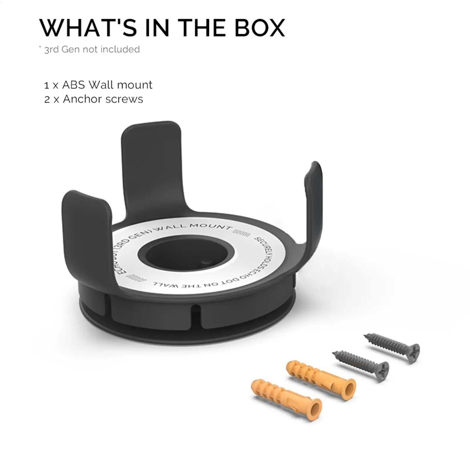 Built In Cable Holder Echo Dot Wall Mount Holder With Smart Speaker Management Space-Saving Accessories For Dot 3rd Gen