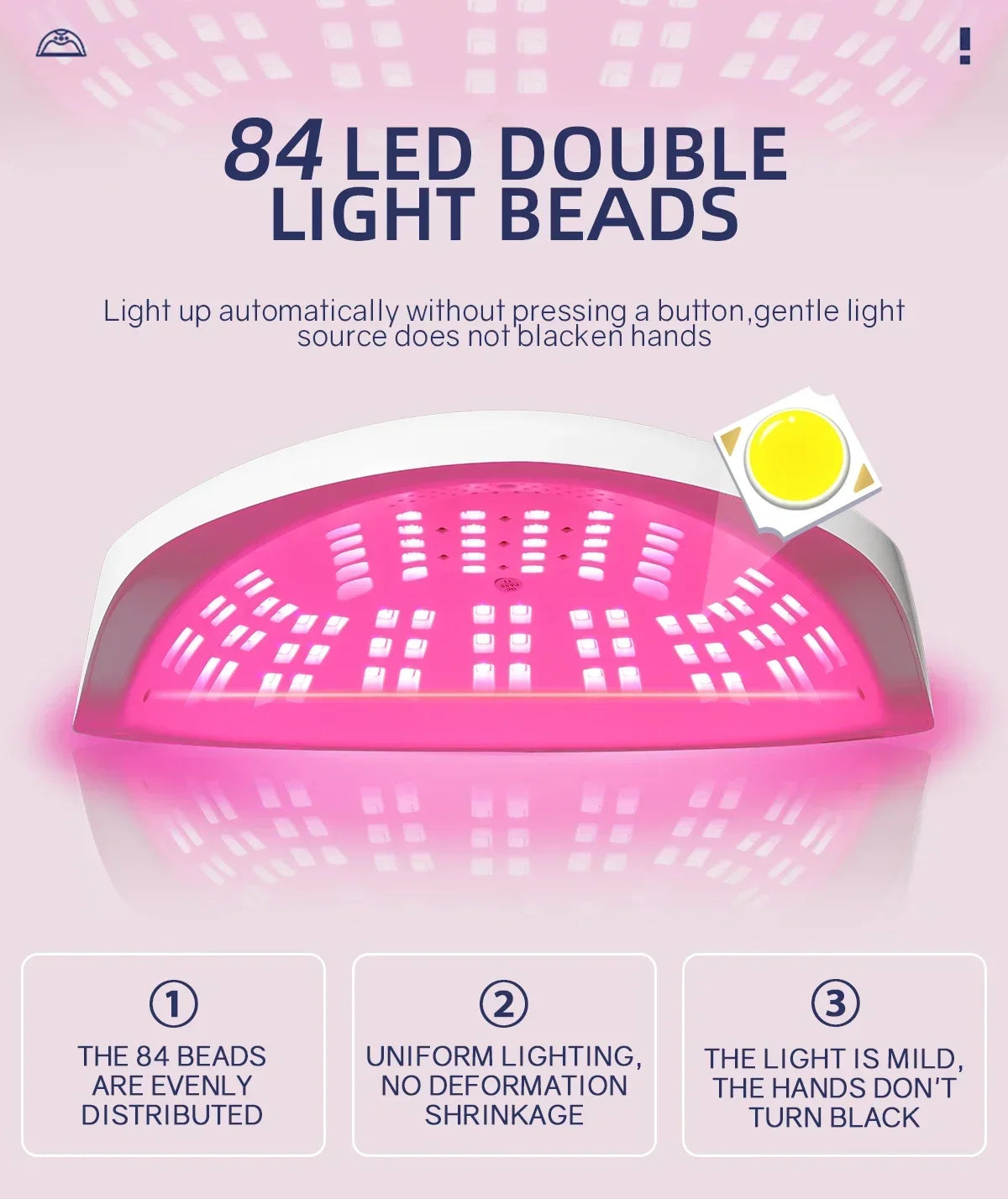 380W UV LED Lamp For Nail Manicure 84LEDS Professional Gel Polish Drying Lamps With Timer Auto Sensor Manicure Salon Tool