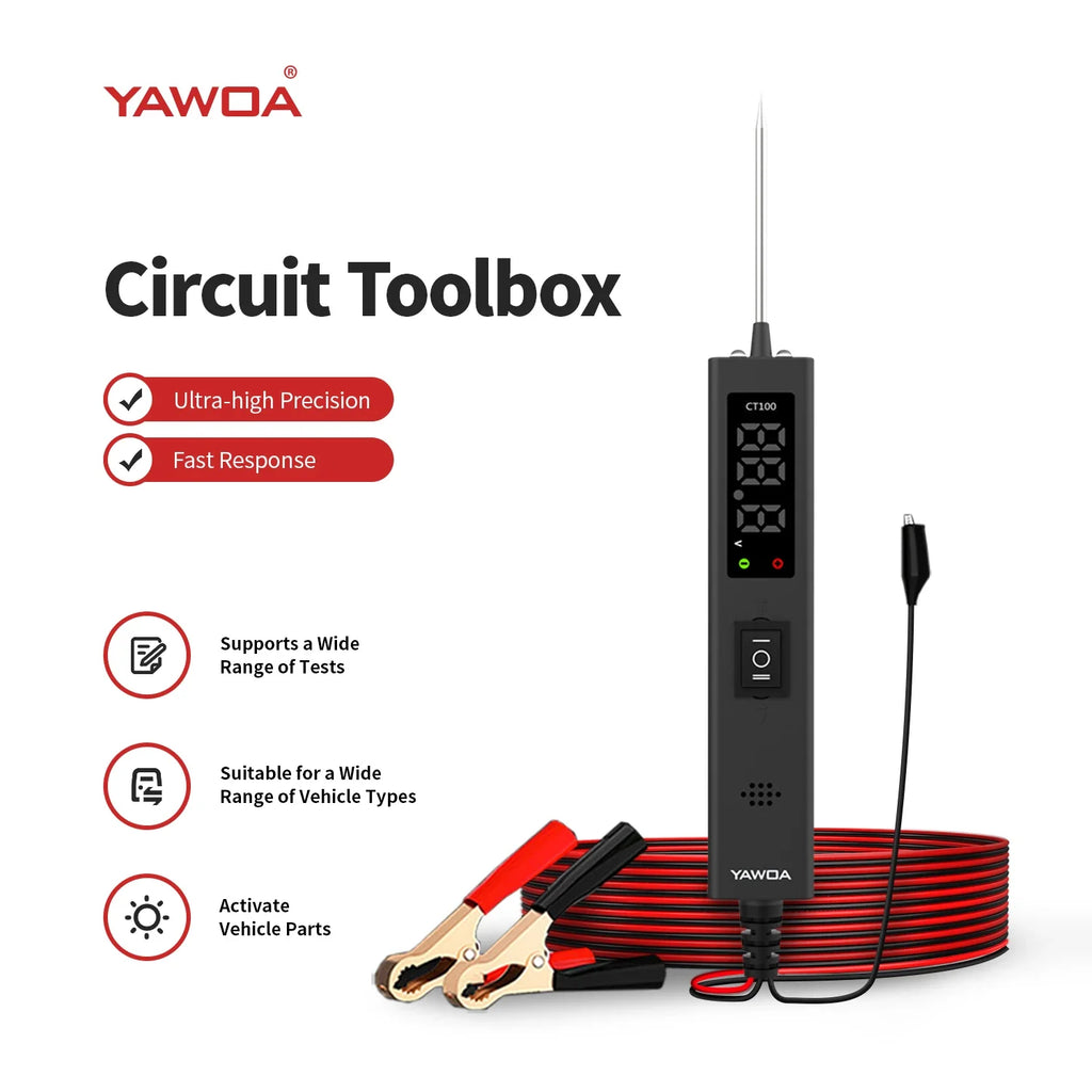CT100 Automotive Circuit Tester  for all 0-80V vehicle electrical systems