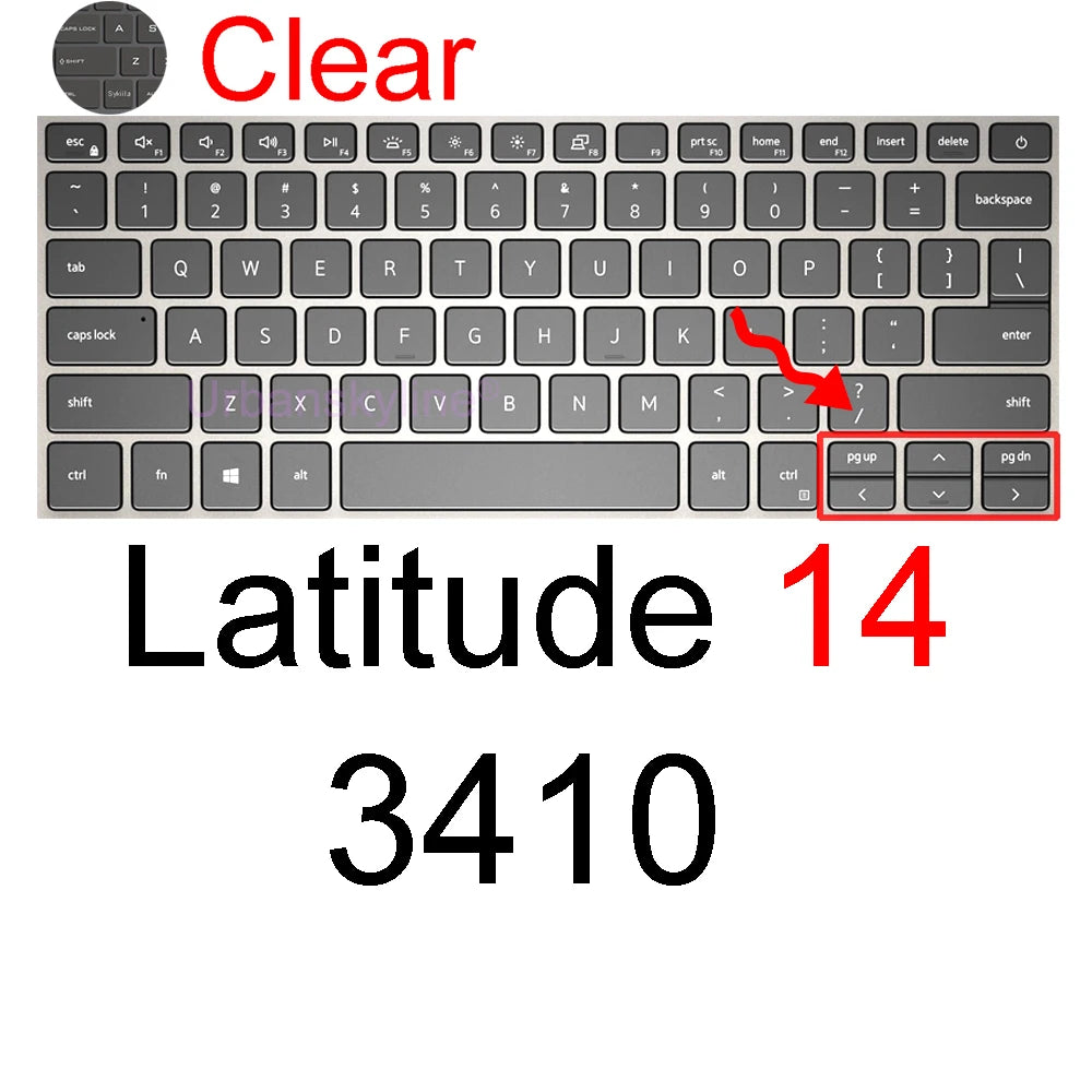 Keyboard Cover for Dell Latitude 14 7440 7450 7400 7404 7410 7414 7420 7424 7430 7480 7490 2 in 1 Silicone Protector Skin Case