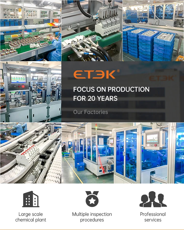 ETEK RCD RCCB Type B Earth Leakage Residual Current Circuit Breaker Evse 2P 4P 40a 63a 100a 30ma 300mA EKL6-100B Din Rail 220V