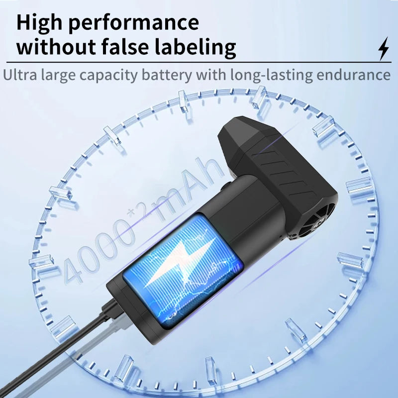 CROSSGUN New Jet Fan Strong Portable Power Handheld Dust Elimination Computer Hurricane Storm Source Turbo Jetfan LED X6 Pro