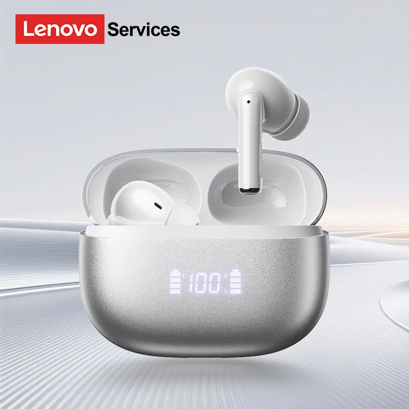Lenovo LE232 ANC Noise Cancelling True Wireless Earphones Bluetooth 6.0 Gaming Headphone LED Digital Display In Ear Bass Earbuds