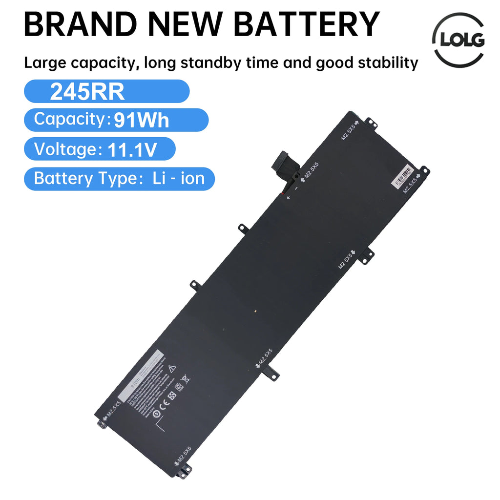 11.1V 91WH 245RR Laptop Battery for DELL XPS 15 9530 9535 Series For DELL Precision M3800 TOTRM H76MV 7D1WJ