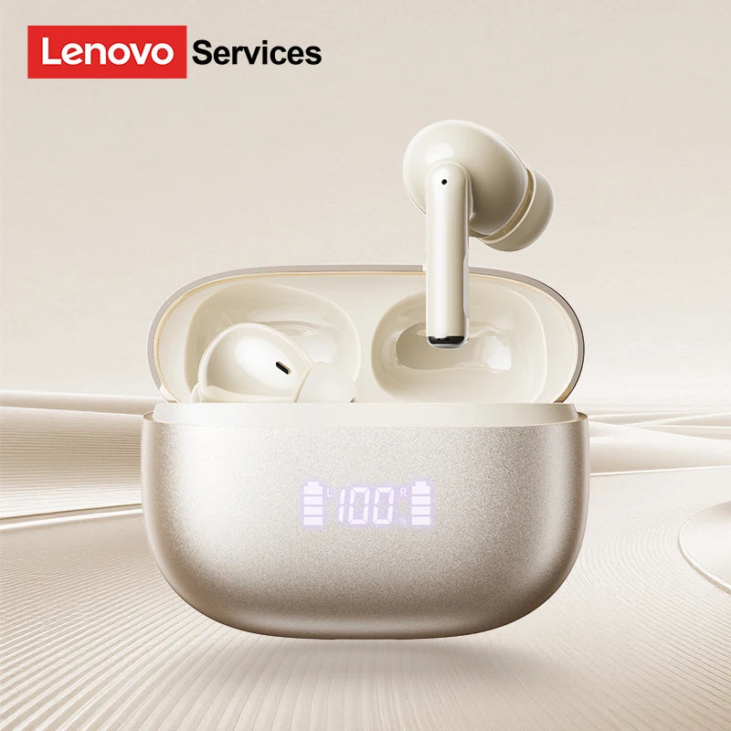 Lenovo LE232 ANC Noise Cancelling True Wireless Earphones Bluetooth 6.0 Gaming Headphone LED Digital Display In Ear Bass Earbuds