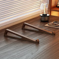 Portable Foldable Wooden Laptop Stand-Ergonomic 12° Adjustable Angle, Cooling Ventilation Triangular Design,Office Accessory