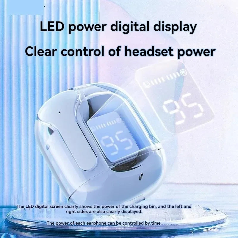 T6 TWS Earbuds Wireless Bluetooth 5.0 with LED Display Earphone ENC Sport Gaming Headsets Noise Reduction Mic Stereo Headphones