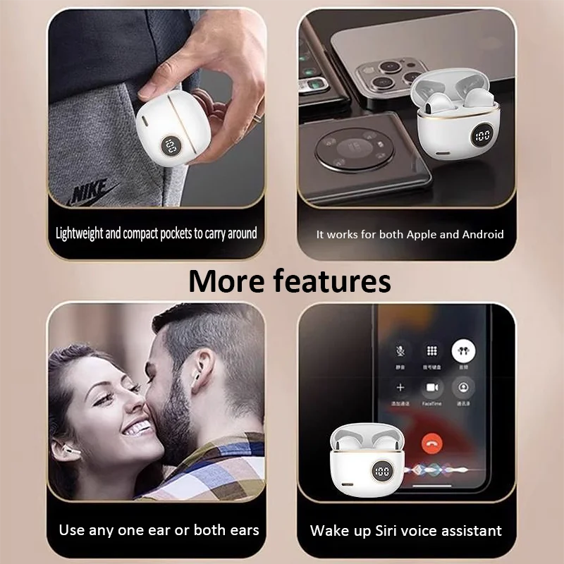 Bluetooth Earphone Wireless Headphone P9Pro-TWS HD-Call HiFi Stereo Headset ENC Noise Cancelling Earbuds For Xiaomi Air ipad