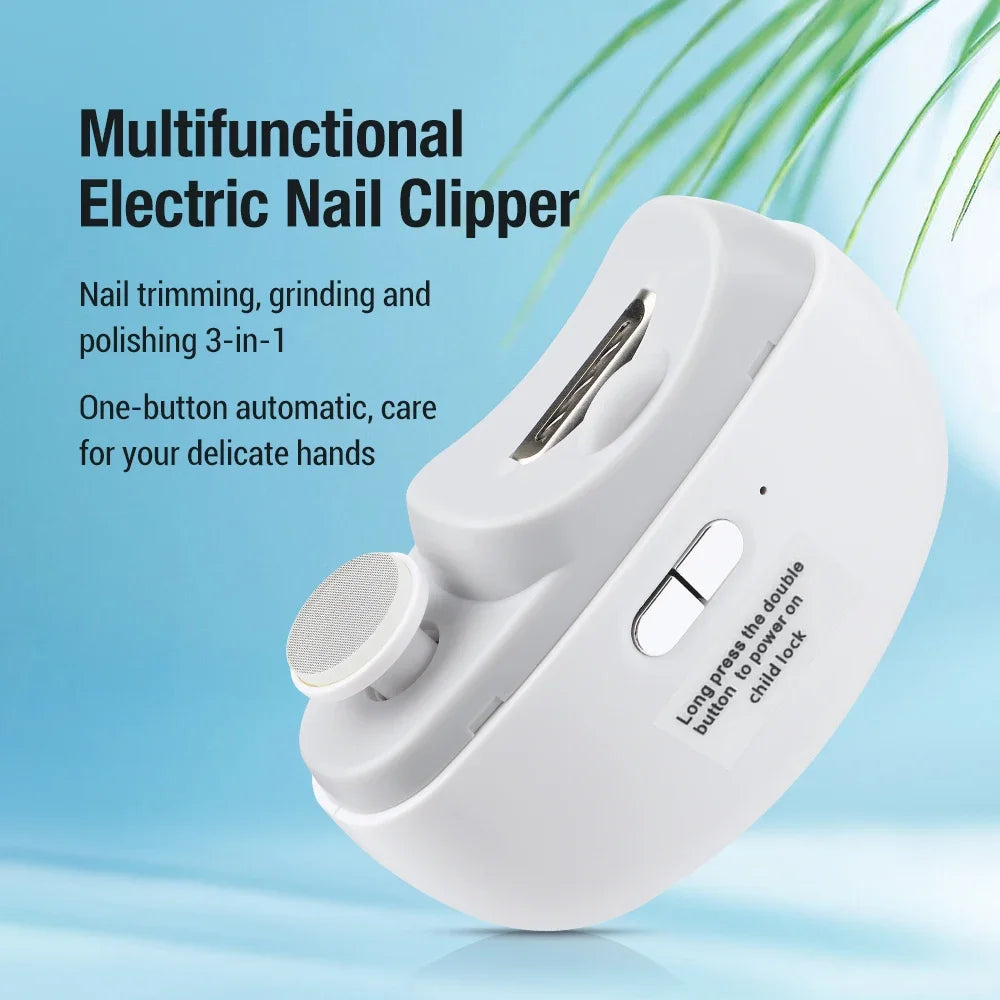 Electric nail clippers for polishing and buffing, automatic nail clippers, rechargeable nail clippers, baby and adult nail art