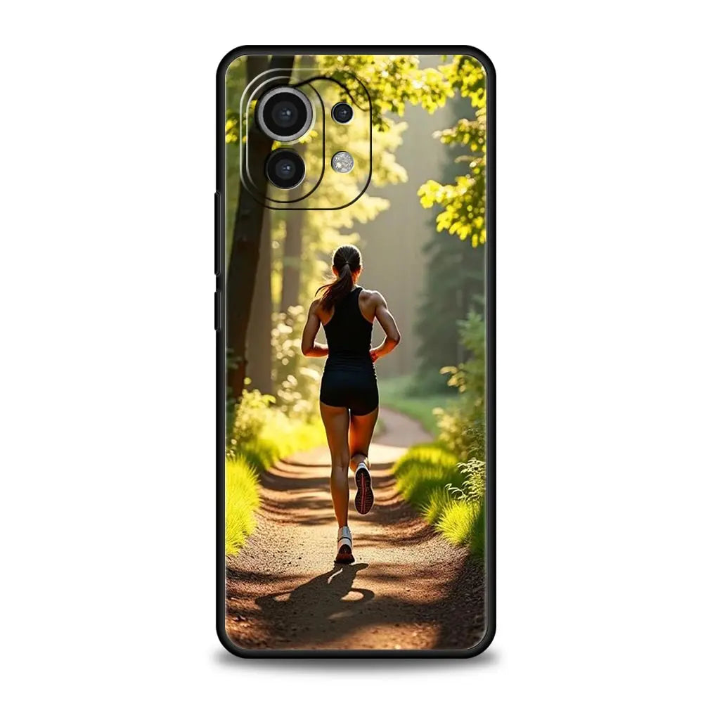 Run marathon Running Phone Case For Xiaomi 17 14 15 13 14T 13T 12T 11T Pro 12 11 Lite Poco X7 X5 X3 NFC F7 F6 Soft Cover