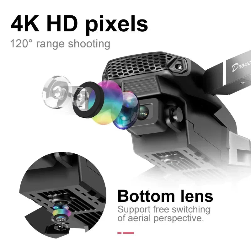 2025 E88Pro RC Drone 4K Professinal With 1080P Wide Angle HD Camera Foldable Helicopter WIFI FPV Height Hold Gift Toy