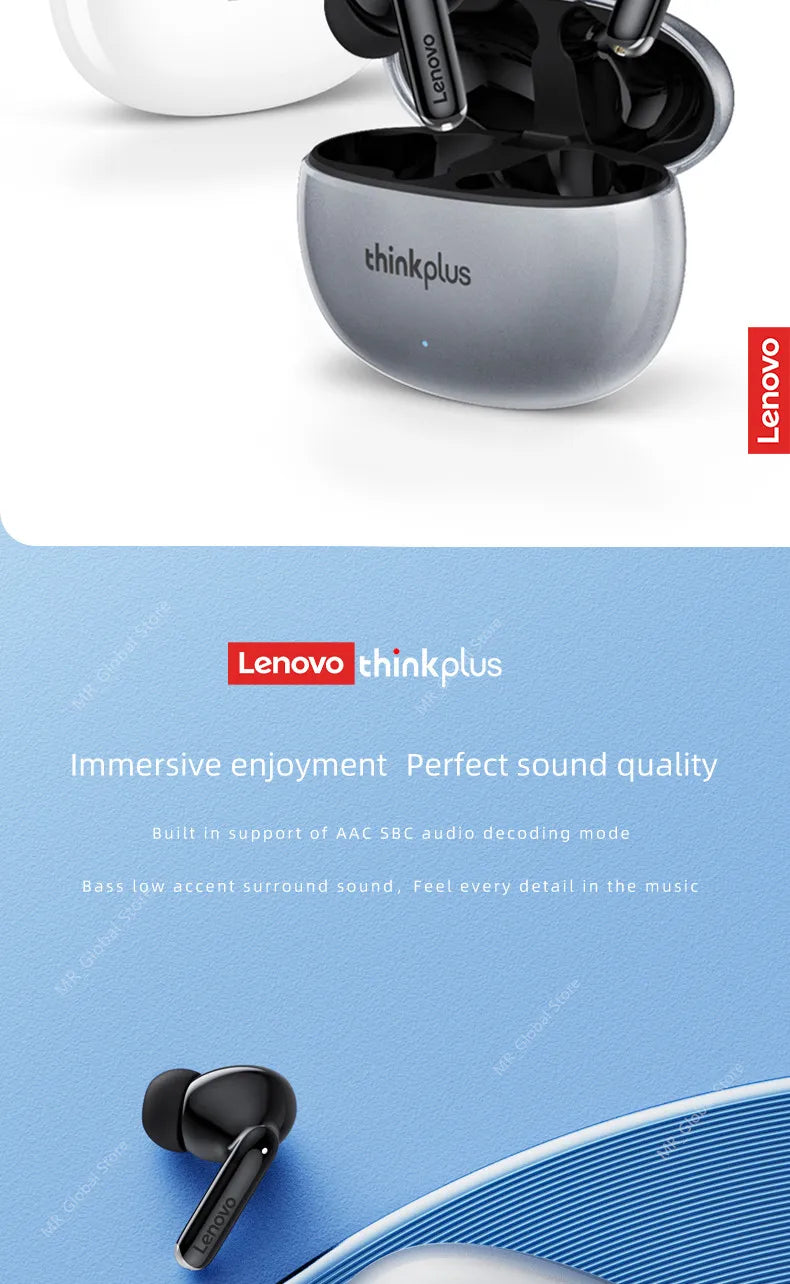 NEW Original Lenovo XT88 TWS Wireless Earphone Bluetooth 5.3 Dual Stereo Noise Reduction Bass Touch Control Long Standby 250mAH