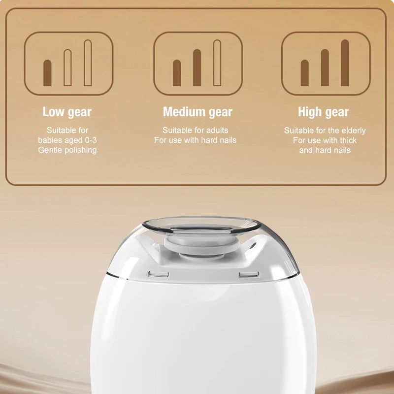 New electric nail polisher, fully automatic nail trimmer, dual-use hand and foot nail polisher, suitable for elderly and childre