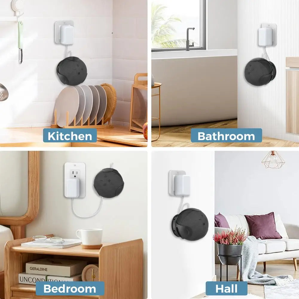 Wall Mount Holder For AmazonEcho Dot 5/4 Sound Box Case Holder For Echo Dot 4 5 Wall Mount Stand For Space-Saving