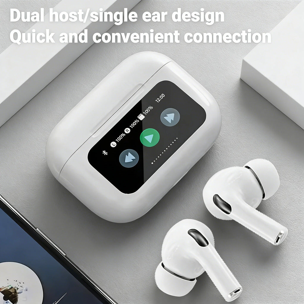 A9 Pro Sport Wireless Noise Reduction Headphones Touch Control LED Display Bluetooth Headset-in Mic for Gaming Music Running