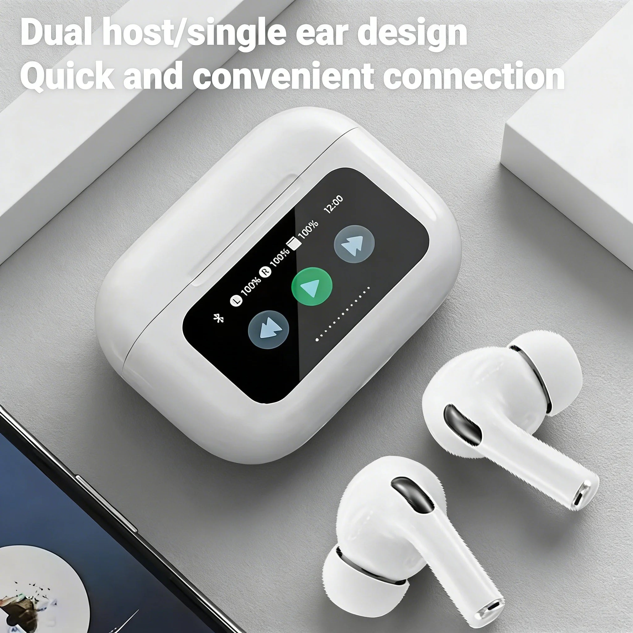 A9 Pro Sport Wireless Noise Reduction Headphones Touch Control LED Display Bluetooth Headset-in Mic for Gaming Music Running