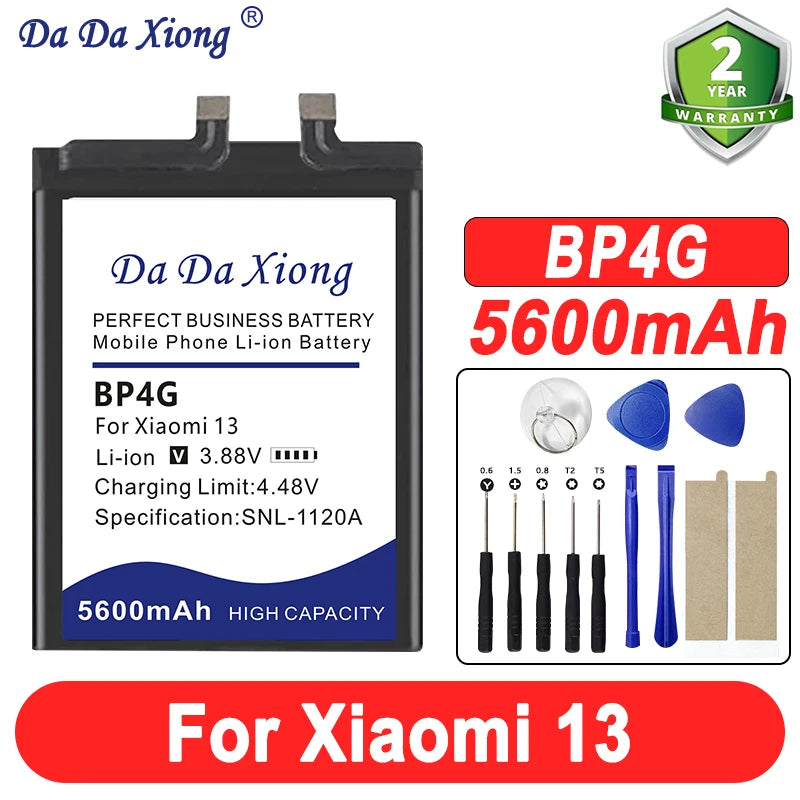 Brand New Battery BP4G 5600mAh For Xiaomi Mi 13 Phone Replacement Batteries