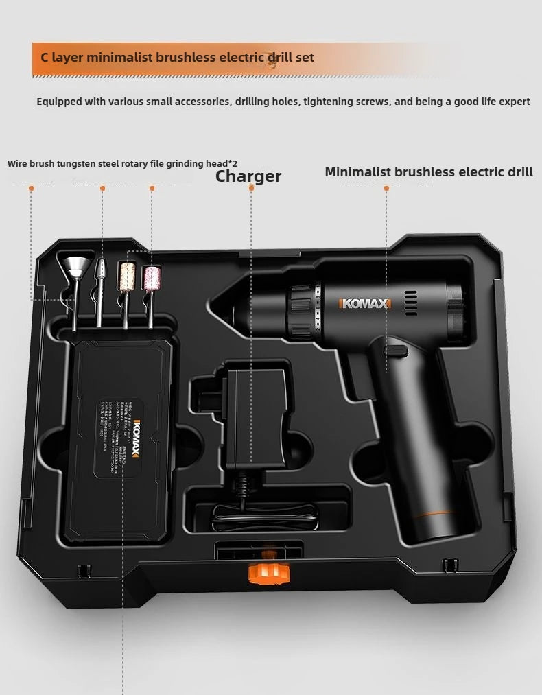 Handworking Powerful Tool Set Hardware DIY Power Toolkit Multi-purpose Electrician Maintenance Tools Case Electric Drill Toolbox