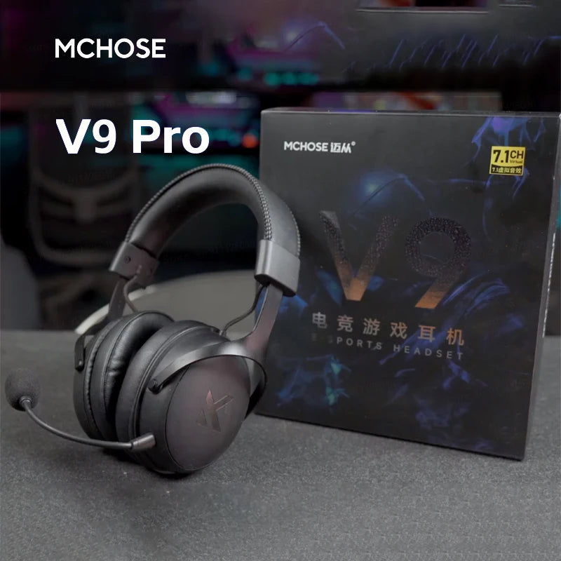 MCHOSE V9 pro Wireless Bluetooth Headset with Three Mode Microphone Noise Reduction Dynamic Sound Low Delay Office And Gaming