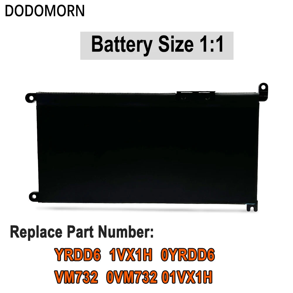 DODOMORN New YRDD6 Battery For Dell Vostro 3491 3501 3590 3490 3591 5490 5581 5481 3400 3401 3405 3500 Latitude 3300 3401 3379
