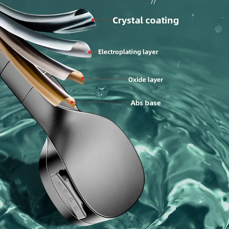 High-Pressure Gun Gray Shower Head with 3 Modes - Energy Saving & Water Saving, Handheld for Bathroom