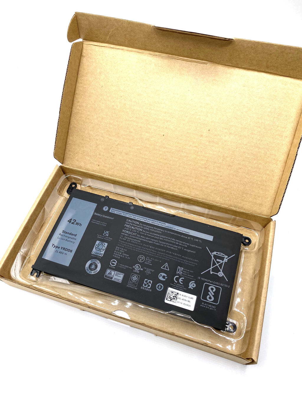 YRDD6 Laptop Battery For Dell Inspiron 5481 5482 5485 5491 5591 5485 5585 5480 Vostro 3491 3591 3490 3590 3501 1VX1H P116G P93G