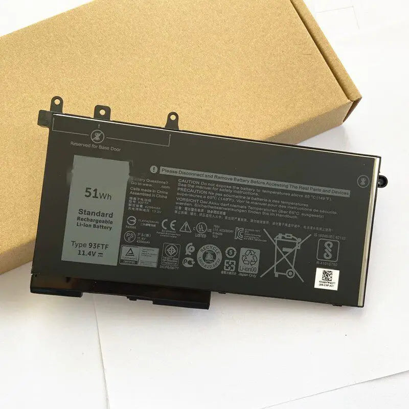 51Wh 93FTF Replacement Laptop Battery for Dell Latitude 5280 5480 5290 5580 5490 5590 E5480 P60F P72G 083XPC 4YFVG Bateria 11.4V
