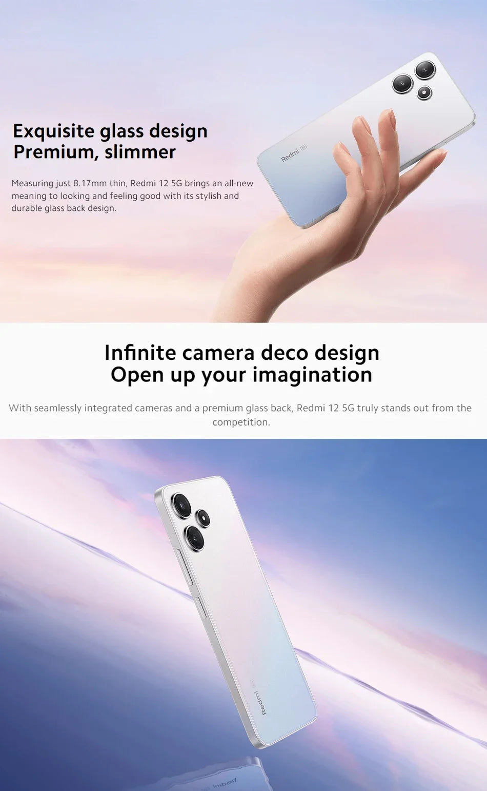 2026 Xiaomi Redmi 12 5G 5000mAh Battery Snapdragon 4 Gen2 SmartPhone 50MP Quad Camera 6.79 inch Screen LCD phone