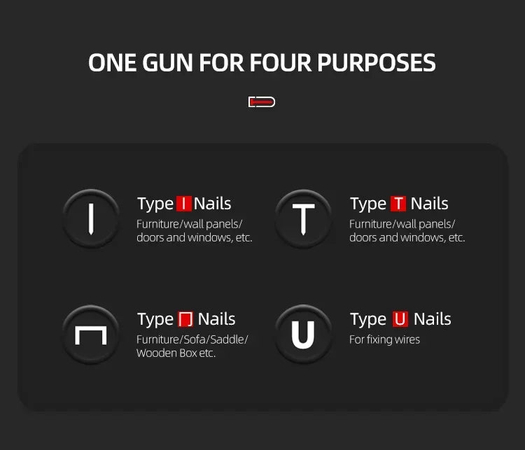 Manual Nailing Gun Light duty Home Use Code Nailing Gun Air Nail Woodworking Special Direct Staple Book Carpentry Tools U/T/N