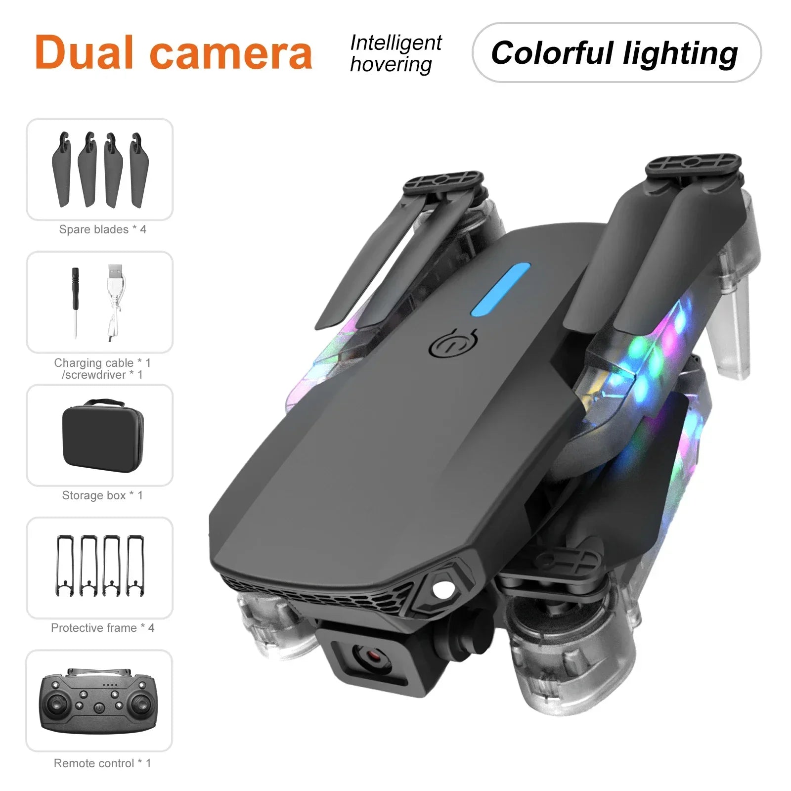New E99 Pro HD 4K Drone Dual Camera High Hold Mode Foldable Mini WIFI Aerial Photography RC Quadcopter Toys Helicopter Dron