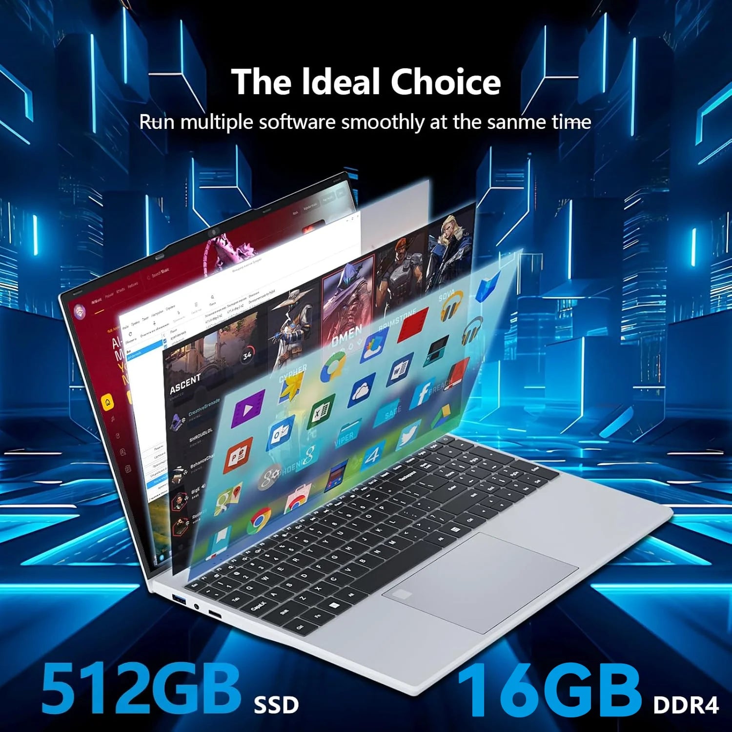 15.6” Intel i9 Gaming Laptop – Windows 11 Pro | Phoenix Squad