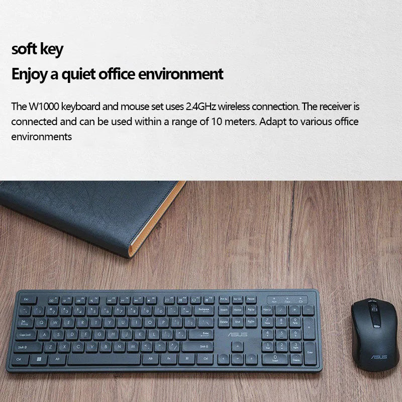 ASUS W1000 Wireless Keyboard Set Lightweight Unisex Office Home Ergonomic Keyboard