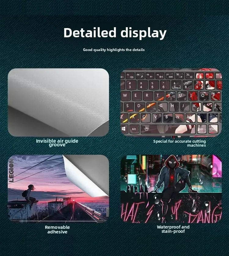 For Dell Latitude 7650 5550 5450 7450 pattern protective film Latitude 9430 7350 5350 2-in-1 laptop shell film body custom film