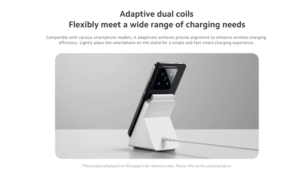 Original XIAOMI 80W Elevating Vertical Air Cooled Wireless Charging Set Fast Charging Station for Smartphone