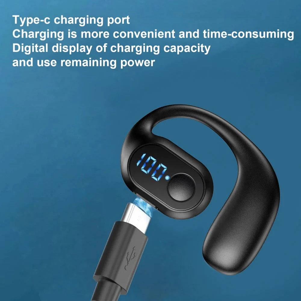TWS Bluetooth 5.4 Headphone Ear Hook Wireless Earphone HiFi Stereo Noise Reduction Headset Waterproof Earbud for iPhone/Huawei