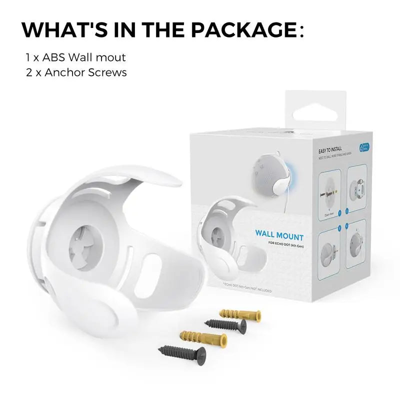 Wall Mount Holder For AmazonEcho Dot 5/4 Sound Box Case Holder For Echo Dot 4 5 Wall Mount Stand For Space-Saving