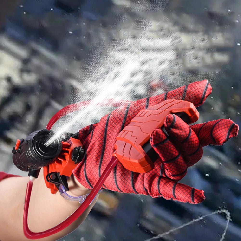 Spider Web Shooters Toy Superhero Squirt Guns with Glove Wrist Water Sprayer Toy Water Fighting Toy for Kids and Adults