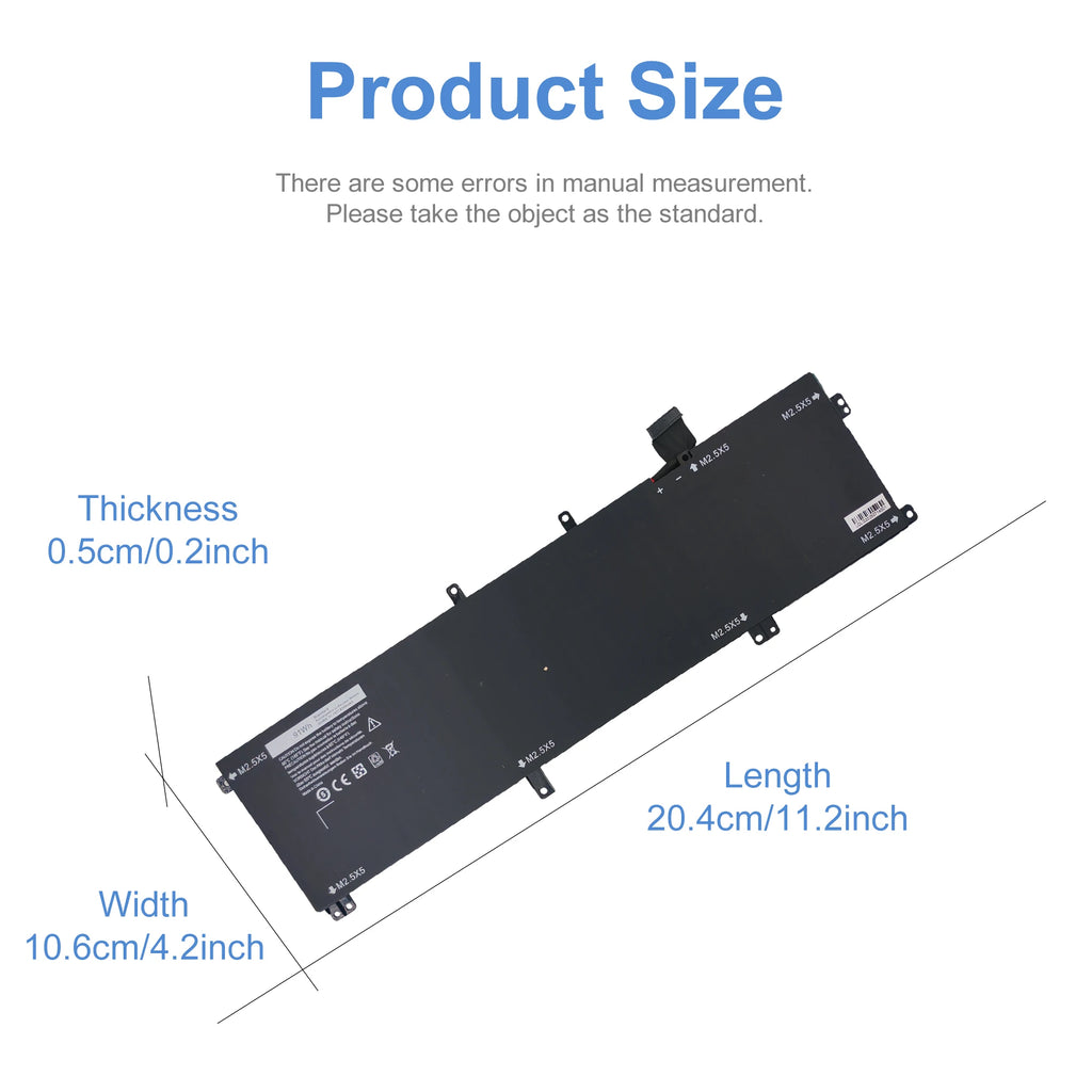 11.1V 91WH 245RR Laptop Battery for DELL XPS 15 9530 9535 Series For DELL Precision M3800 TOTRM H76MV 7D1WJ