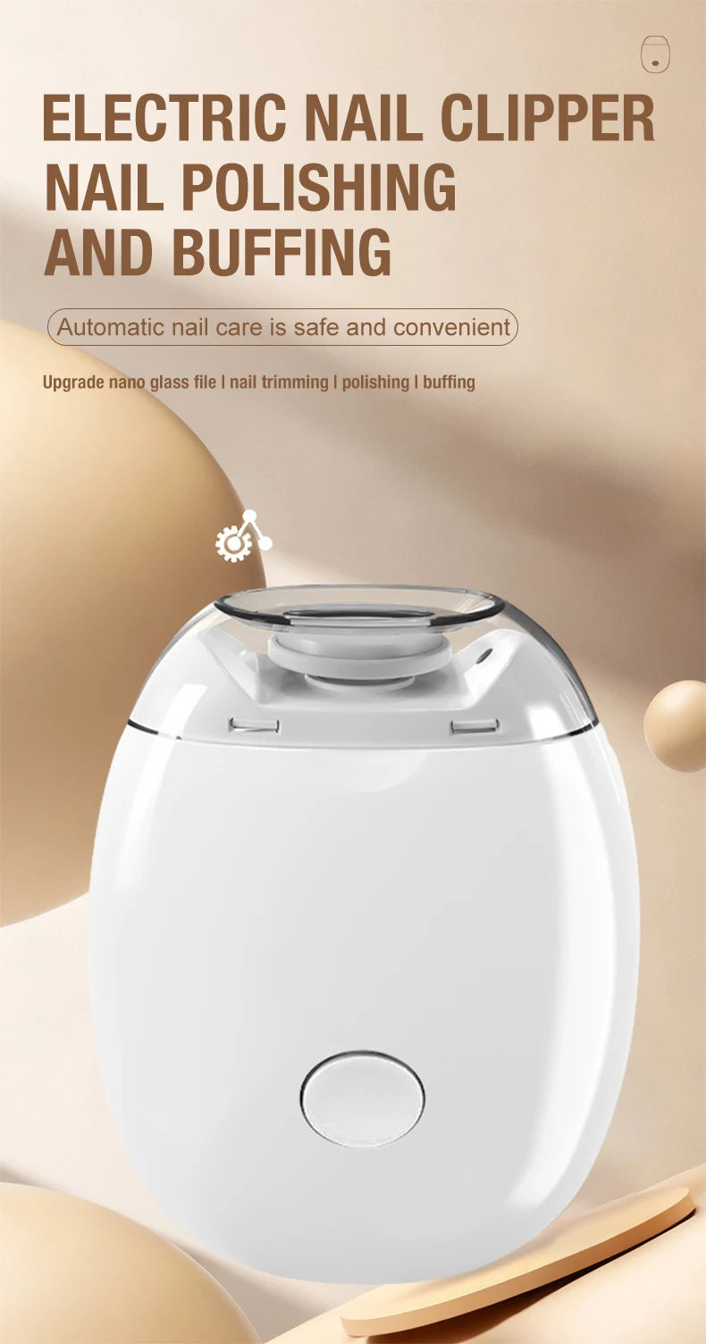New electric nail polisher, fully automatic nail trimmer, dual-use hand and foot nail polisher, suitable for elderly and childre