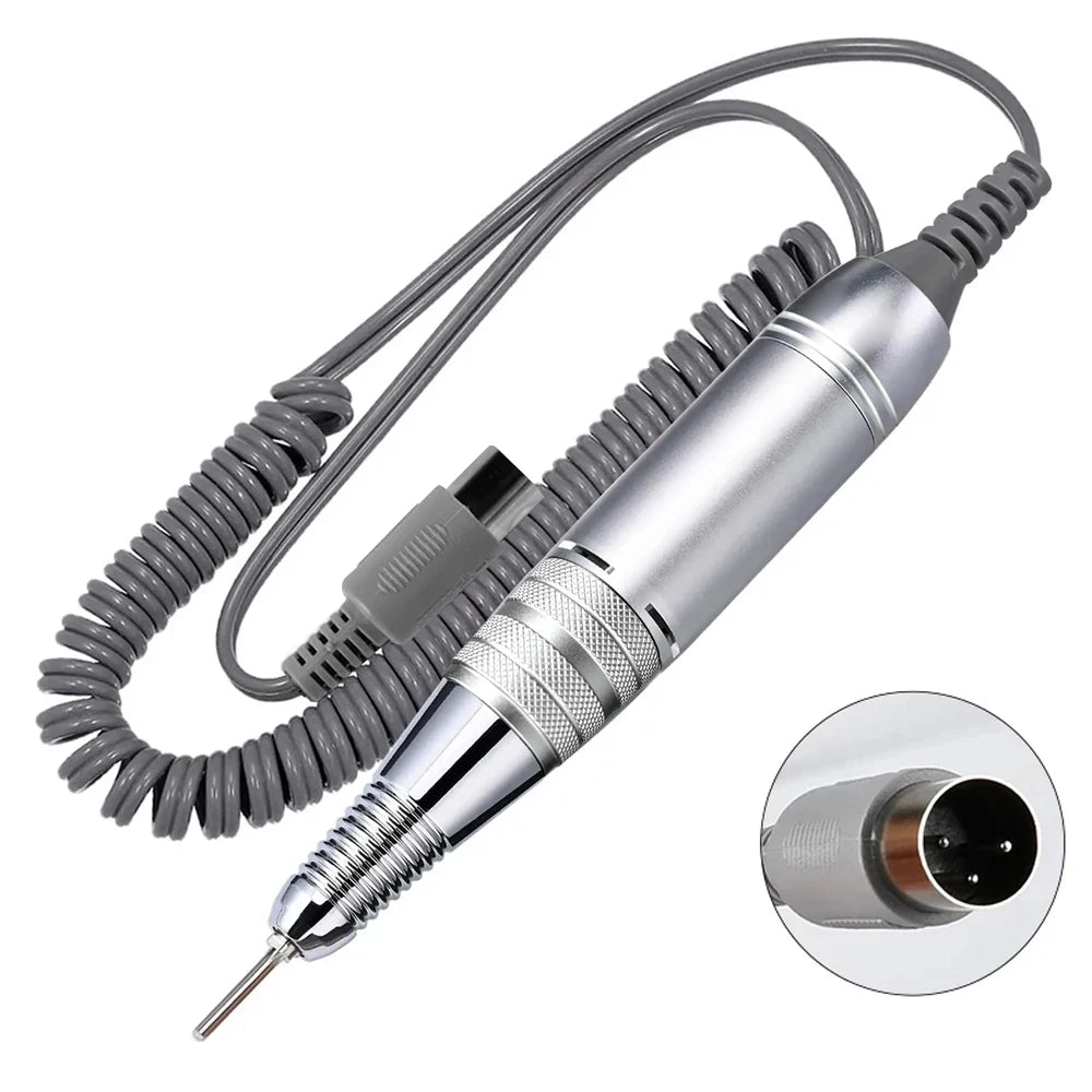 35000RPM DC 3 & 5 PIN Electric Nail Drill Pen Handle File Polish Grind Machine Handpiece Manicure Tool Nail Drill Accessories