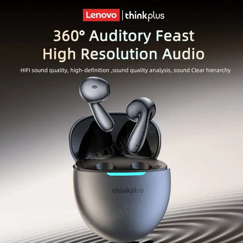 2025 Original Lenovo LP48 TWS Earphone Wireless Bluetooth 5.4 Headset Half In Ear Noise Reduction Free EarBuds For Huawei iPhone
