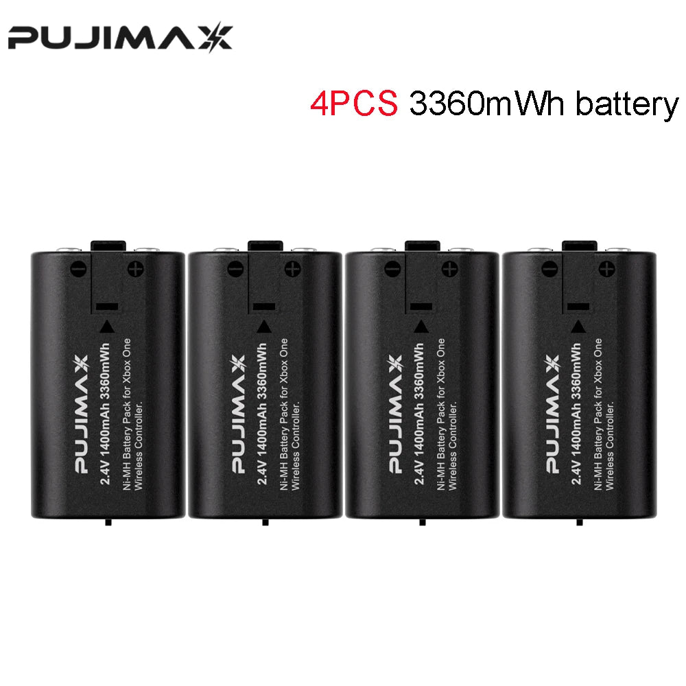 PUJIMAX 3360mWh Ni-MH Battery Rechargable Batteries Pack For XBOX Serise S/X and XBOX ONE S/X/Elite With Charger+ Charger Cable
