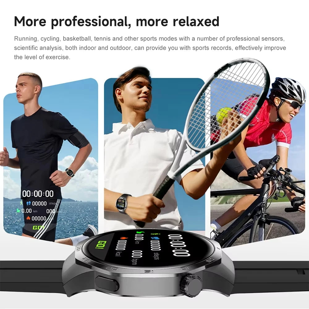 2026 new smart watch HD IPS large screen NFC GPS locator Bluetooth call life waterproof 100 + sports mode health monitoring