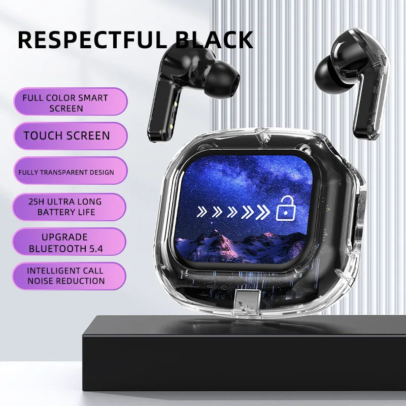 TWS Bluetooth Headphones with Multifunction Touch Screen Smart Wireless Bluetooth Earphone HiFi Audio Quality Business Earbud