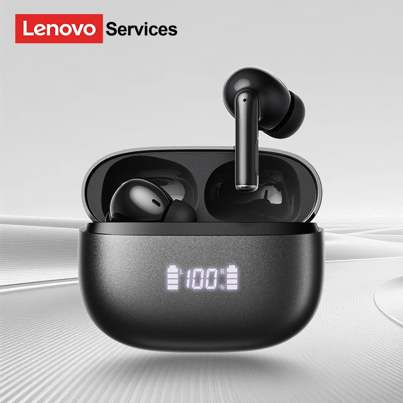 Lenovo LE232 ANC Noise Cancelling True Wireless Earphones Bluetooth 6.0 Gaming Headphone LED Digital Display In Ear Bass Earbuds