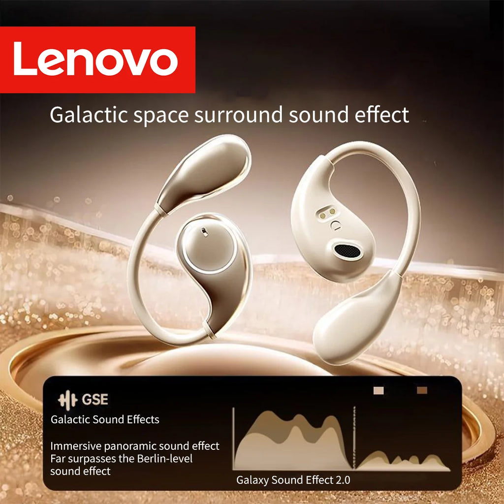 Lenovo Tws Wireless Ear Hook Earbuds Endurance Hifi Stereo Sound Anti-Fall Built-In Mic Perfect Bass Secure Running Earphones