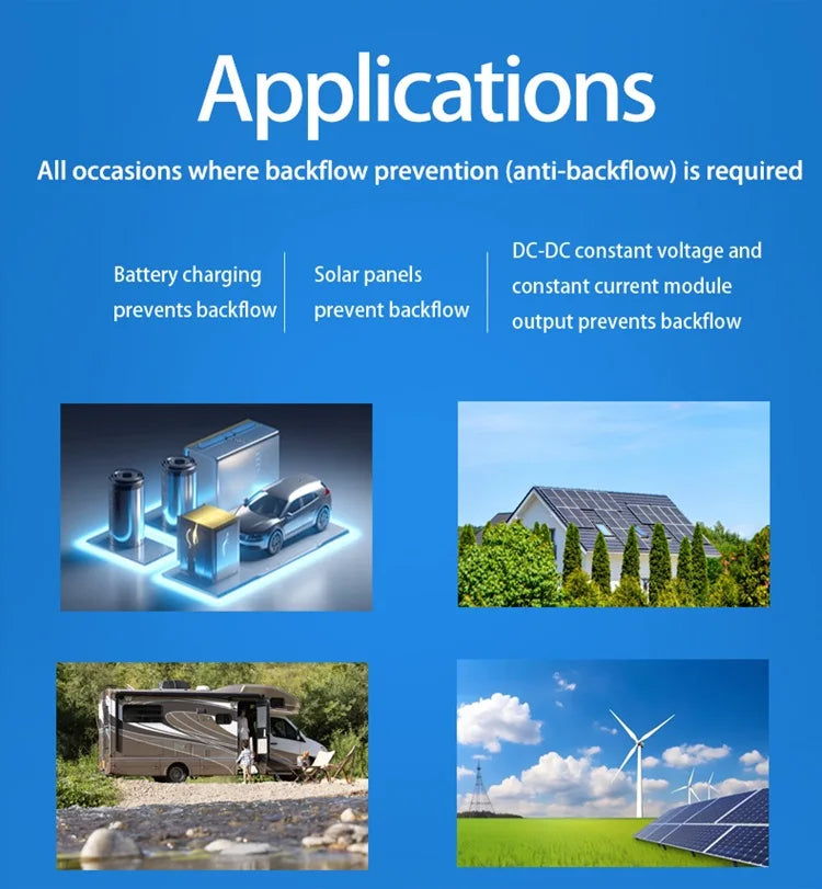Enerkey Ideal Diode 1.5mR 40V 80V 50A Sufficient Current Photovoltaic Solar Base Station Industrial Control Redundancy Switching