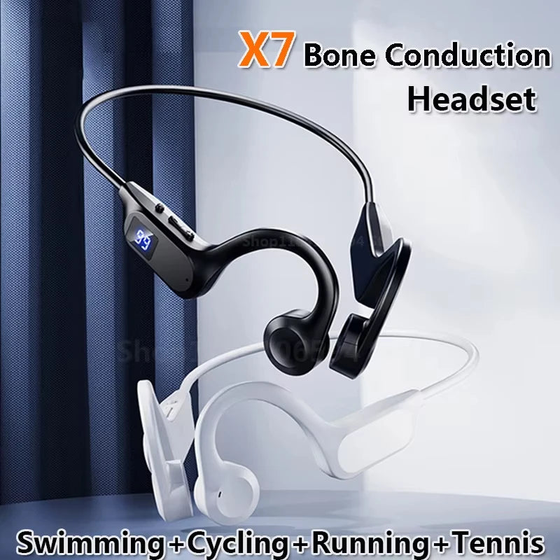 Lenovo X7 Bone Conduction Wireless Earphone Bluetooth Sport Swimming Headphone With Mic Hands-free Earbuds For Running