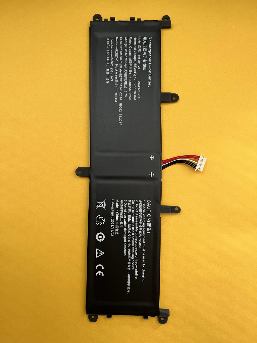 Battery For Chuwi For GemiBook 13 CWI528 5059B4-2S-1 5059B4-2S1P 5059B4-2S 7.6V 5000mAh 38Wh 10PIN 7Lines New