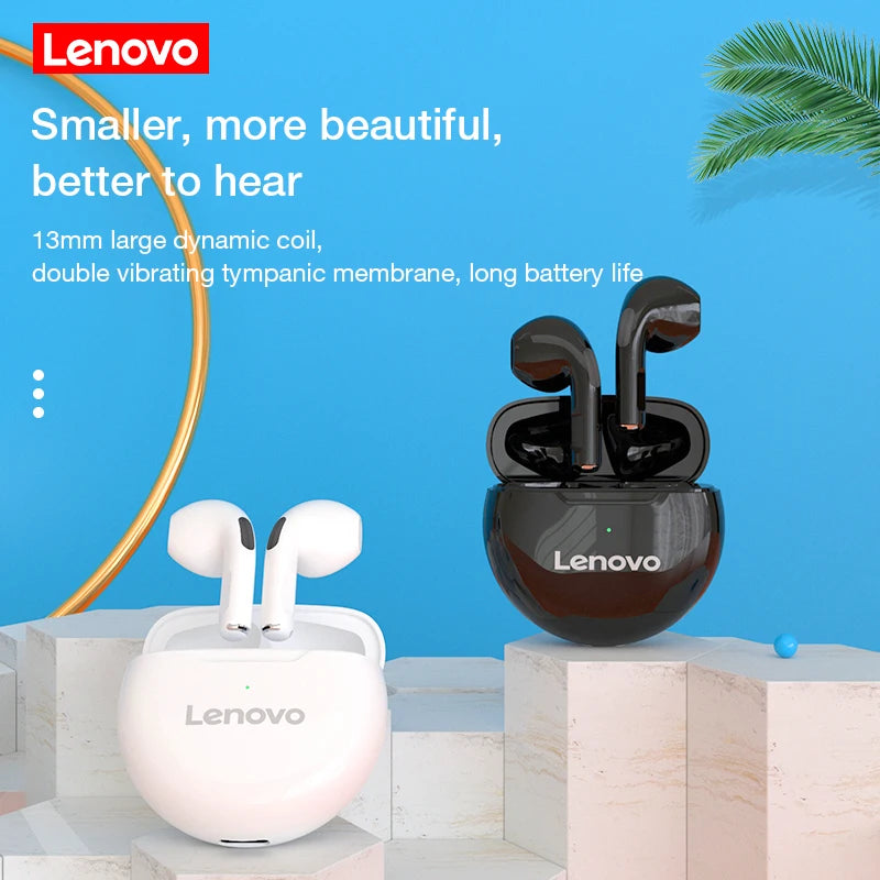 Lenovo HT38 TWS Bluetooth Earbuds Wireless Headphones Mini Headset with Dual Mic Noise Reduction HiFi Stereo Sound 9D